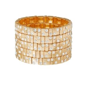 Roxanne Assoulin Twinkle Twinkle Bracelets in Gold  Set Of 5